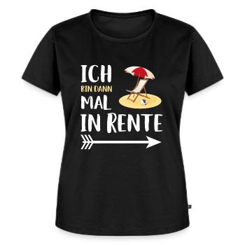 Geschenk für Rentner Ruhestand - Rente - Frauen Premium Bio T-Shirt - Schwarz - Vorne - Selfina (174cm)