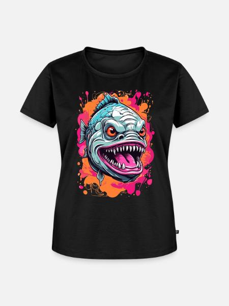 Piranha Style - Gefährliche Eleganz - Frauen Premium Bio T-Shirt - Schwarz