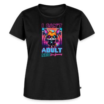 Ich bin ein Videospieler, der jetzt nicht erwachsen werden kann, ich spiele - Frauen Premium Bio T-Shirt - Schwarz - Vorne - Selfina (174cm)