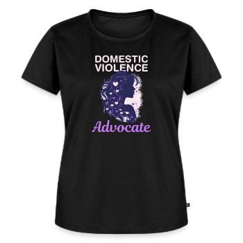 Domestic Violence Domestic Violence Advocate - Women's Premium Organic T-shirt - black - Front - Selfina (174cm)