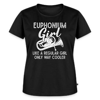 Euphonium Mädchen Orchester Musiker - Frauen Premium Bio T-Shirt - Schwarz - Vorne - Selfina (174cm)