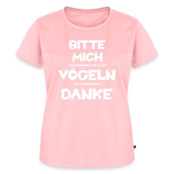 Bitte mich Vögeln - Frauen Premium Bio T-Shirt - Rosa - Vorne - AI Model Female 172 dark (172cm)