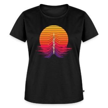 Rudern Ruderer - Frauen Premium Bio T-Shirt - Schwarz - Vorne - Selfina (174cm)