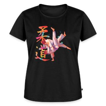 Sportif Judo Arts martiaux Japon - T-shirt Premium bio Femme - noir - Devant - Selfina (174cm)