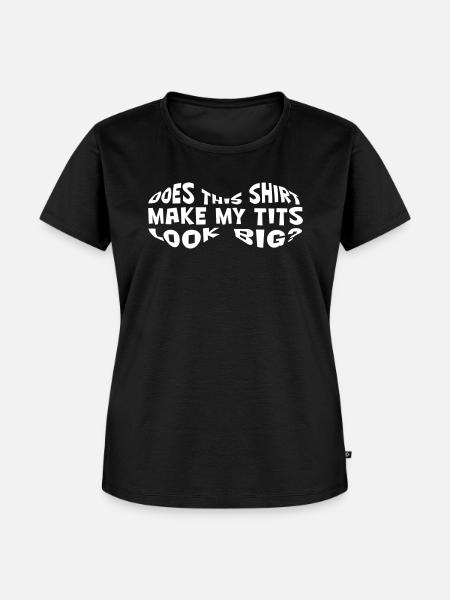 bigger breasts - Frauen Premium Bio T-Shirt - Schwarz