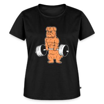 Poids chien fanatiques de fitness - T-shirt Premium bio Femme - noir - Devant - Selfina (174cm)