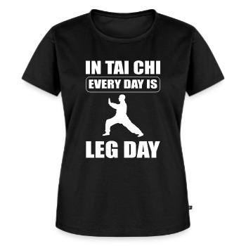 Tai Chi Kampfkunst Tai Chi Meister - Frauen Premium Bio T-Shirt - Schwarz - Vorne - Selfina (174cm)