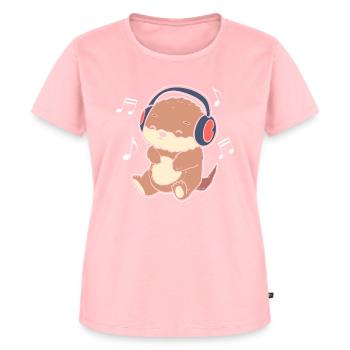 Musikliebhaber Otter Komponist - Frauen Premium Bio T-Shirt - Rosa - Vorne - AI Model Female 172 dark (172cm)