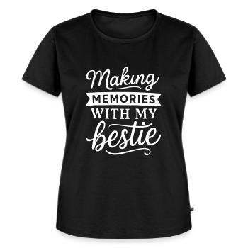 Making Memories With My Bestie Friendship - Premium økologisk T-shirt til kvinder - sort - Foran - Selfina (174cm)