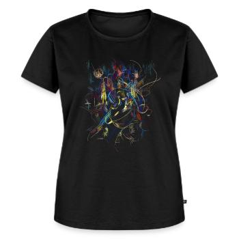 abstrait - T-shirt Premium bio Femme - noir - Devant - Selfina (174cm)