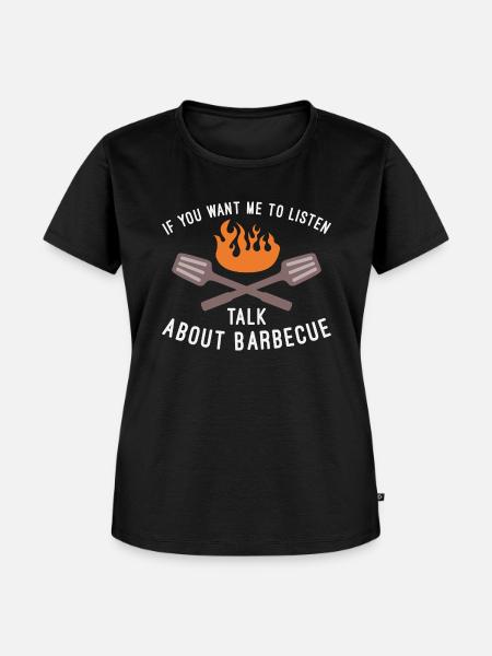 Sprechen Sie über Barbecue - Frauen Premium Bio T-Shirt - Schwarz