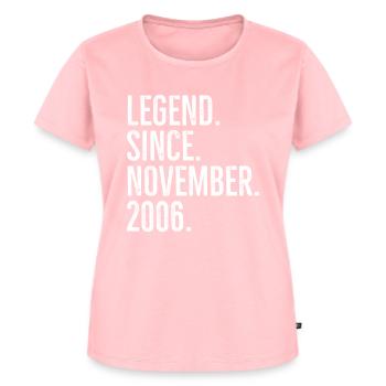 Legend Since November 2006 - Women's Premium Organic T-shirt - rose - Front - AI Model Female 172 dark (172cm)