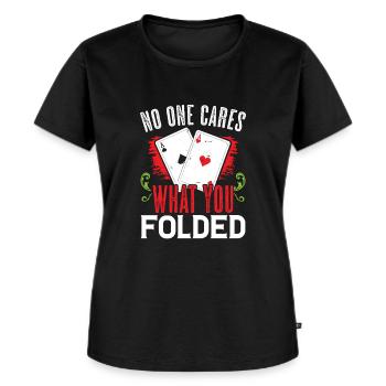 Poker Spruch Lustige Pokern Sprüche Skat Geschenk - Frauen Premium Bio T-Shirt - Schwarz - Vorne - Selfina (174cm)