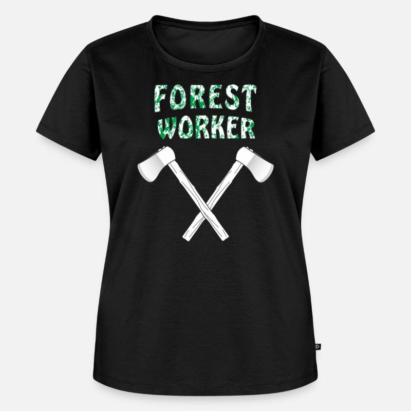 AXT FOREST WORKER - Frauen Premium Bio T-Shirt - Schwarz