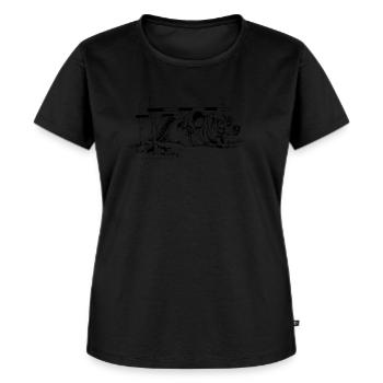 PonyFall Thelwell Cartoon - Women's Premium Organic T-shirt - black - Front - Selfina (174cm)