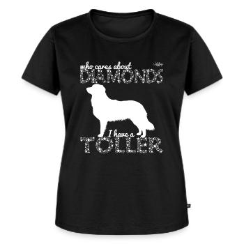 diamondtoller - Frauen Premium Bio T-Shirt - Schwarz - Vorne - Selfina (174cm)