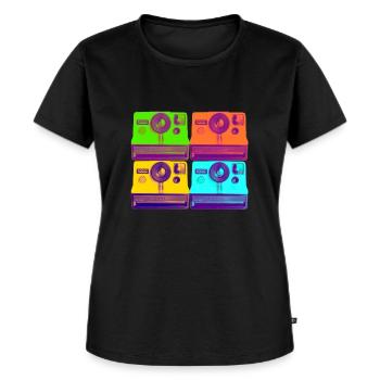 Chambre Vintage - T-shirt Premium bio Femme - noir - Devant - Selfina (174cm)