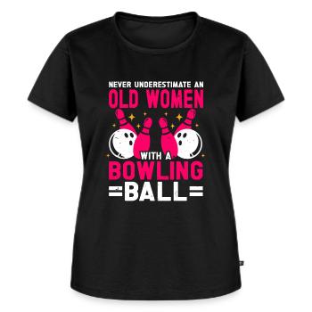 Boule de bowling Bowler - T-shirt Premium bio Femme - noir - Devant - Selfina (174cm)