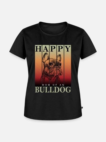 Happy Bulldog Mom - Women's Premium Organic T-shirt - black