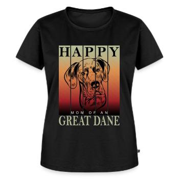 Deutsche Dogge - Happy Great Dane Maman - T-shirt Premium bio Femme - noir - Devant - Selfina (174cm)
