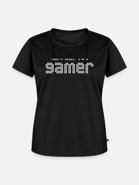 Ich bin ein GAMER - Frauen Premium Bio T-Shirt - Schwarz