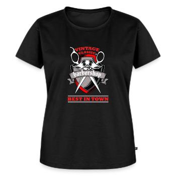 Meilleur salon de coiffure - T-shirt Premium bio Femme - noir - Devant - Selfina (174cm)