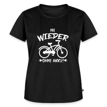 E-Bike Fahrrad - Frauen Premium Bio T-Shirt - Schwarz - Vorne - Selfina (174cm)