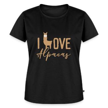 alpaga - T-shirt Premium bio Femme - noir - Devant - Selfina (174cm)