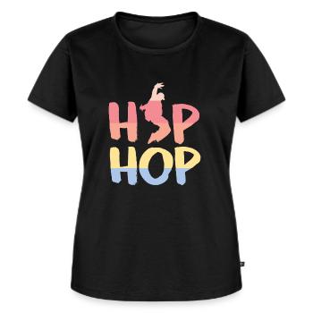 Hip Hop - Frauen Premium Bio T-Shirt - Schwarz - Vorne - Selfina (174cm)