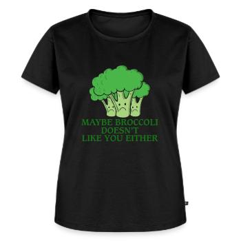 vegetables - Women's Premium Organic T-shirt - black - Front - Selfina (174cm)