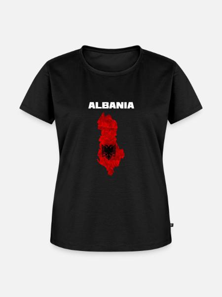 Albanien - Frauen Premium Bio T-Shirt - Schwarz