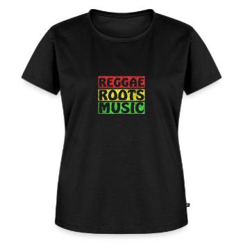 Reggae Roots Music - Women's Premium Organic T-shirt - black - Front - Selfina (174cm)