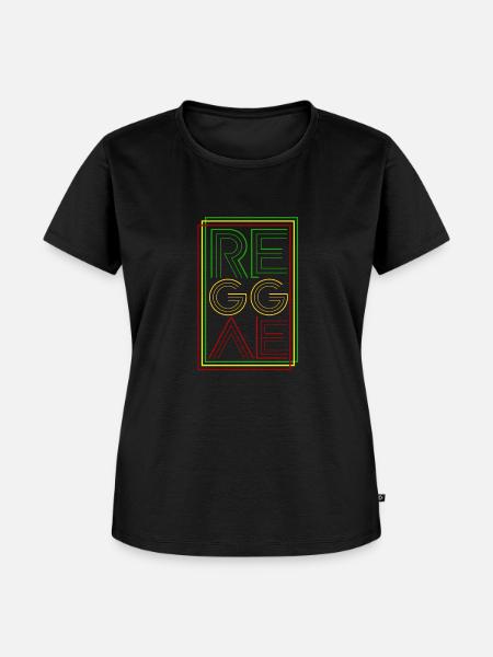 Reggae Retro, Ragga, Jamaika, Rasta - Frauen Premium Bio T-Shirt - Schwarz