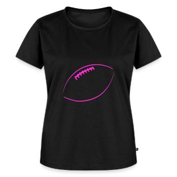 American Football Umriss Frauen - Frauen Premium Bio T-Shirt - Schwarz - Vorne - Selfina (174cm)