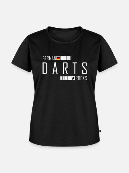 German Darts Rocks - Frauen Premium Bio T-Shirt - Schwarz