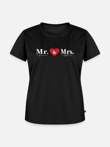 MR & MRS Forever Together - Frauen Premium Bio T-Shirt - Schwarz