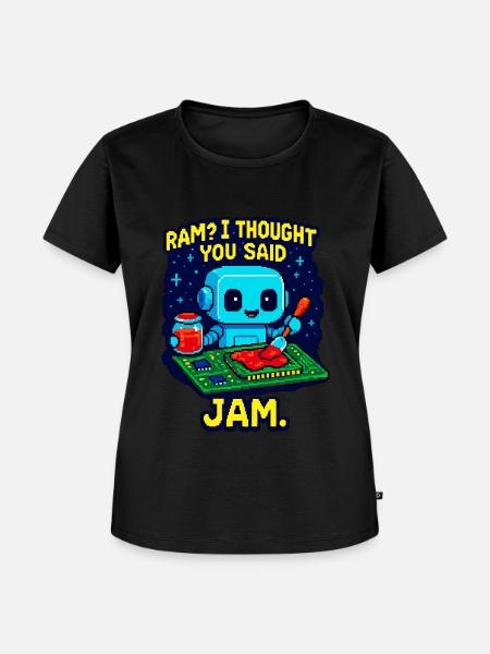 RAM oder Marmelade? - Frauen Premium Bio T-Shirt - Schwarz