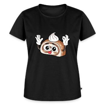 Gâteau repas gourmet cadeau - T-shirt Premium bio Femme - noir - Devant - Selfina (174cm)