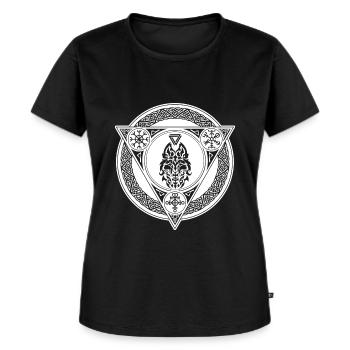 Sternzeichen Wikingerfuchs - Frauen Premium Bio T-Shirt - Schwarz - Vorne - Selfina (174cm)