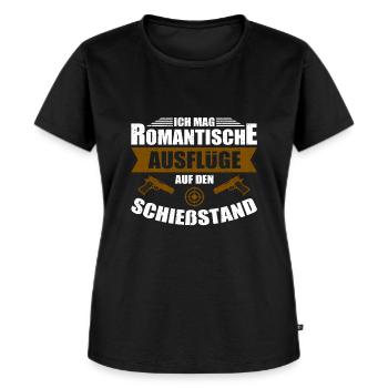 Schießstand Sportschießen Sportschütze - Frauen Premium Bio T-Shirt - Schwarz - Vorne - Selfina (174cm)