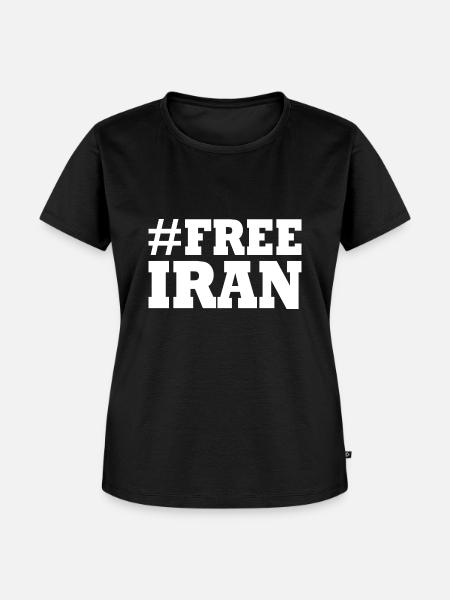 Free iran - Frauen Premium Bio T-Shirt - Schwarz
