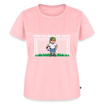 Schoolchild 2024 First Grade School Enrollment - Women's Premium Organic T-shirt - rose - Front - AI Model Female 172 dark (172cm)