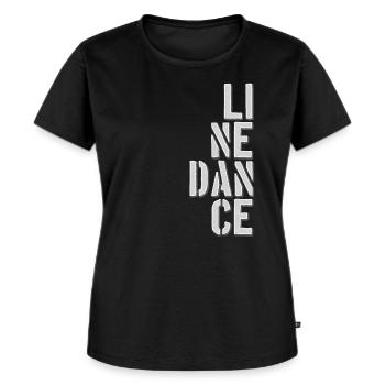 Line Dancing Line Dance - T-shirt Premium bio Femme - noir - Devant - Selfina (174cm)