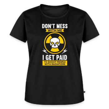 Radiologe Radiologie MRT CT Röntgengerät Röntgen - Frauen Premium Bio T-Shirt - Schwarz - Vorne - Selfina (174cm)