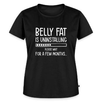 Uninstalling Belly Fat Fitness Trainer Workout - Women's Premium Organic T-shirt - black - Front - Selfina (174cm)