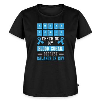Pancréas diabétique - T-shirt Premium bio Femme - noir - Devant - Selfina (174cm)