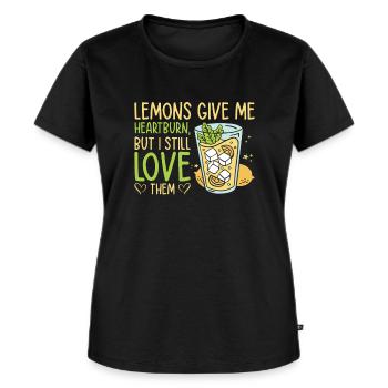 Limonade citron agrumes - T-shirt Premium bio Femme - noir - Devant - Selfina (174cm)