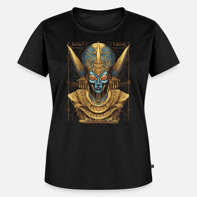 Fantasy-Alien-Gott - Frauen Premium Bio T-Shirt - Schwarz