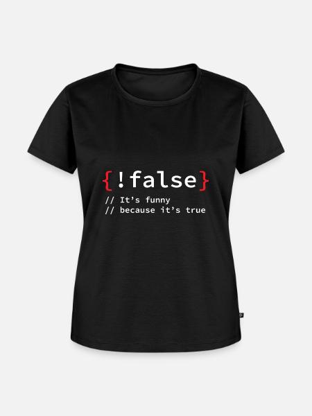 False Programmierer It Informatiker - Frauen Premium Bio T-Shirt - Schwarz