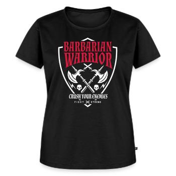 Pen and paper barbarian - Frauen Premium Bio T-Shirt - Schwarz - Vorne - Selfina (174cm)